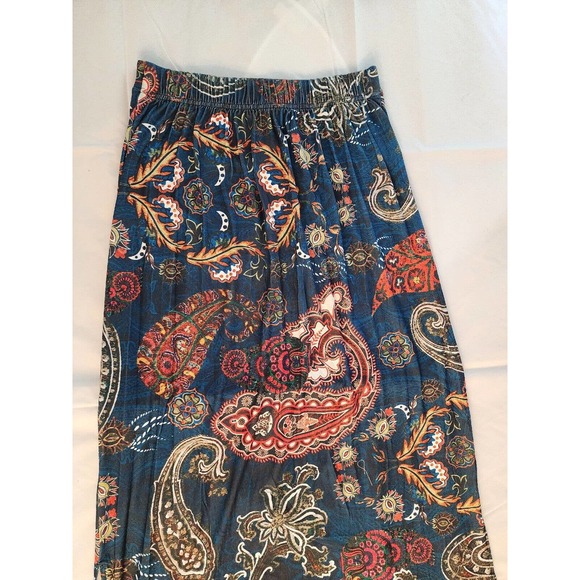 New without Tags LoveU Dear Maxi Skirt Multi Design Print, Elastic Back Size L - Picture 6 of 7